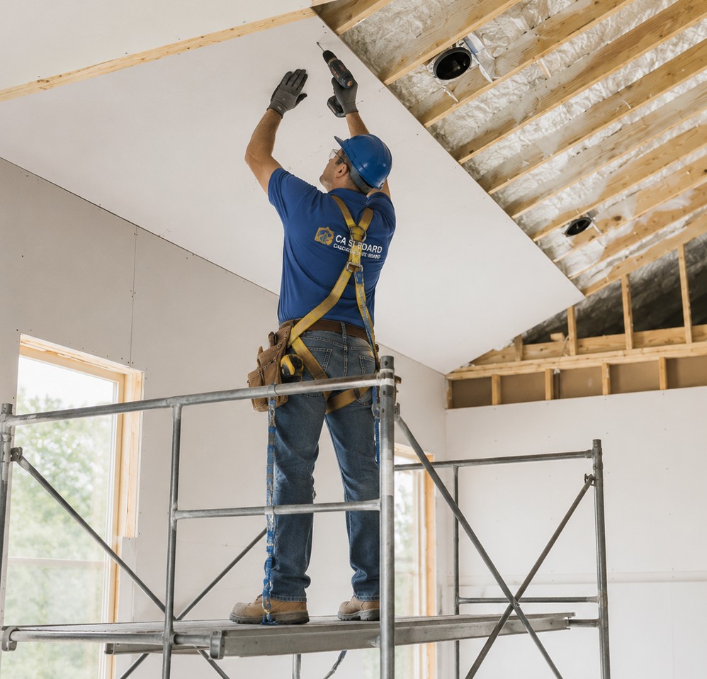 Calcium silicate board ceiling protection heat shield