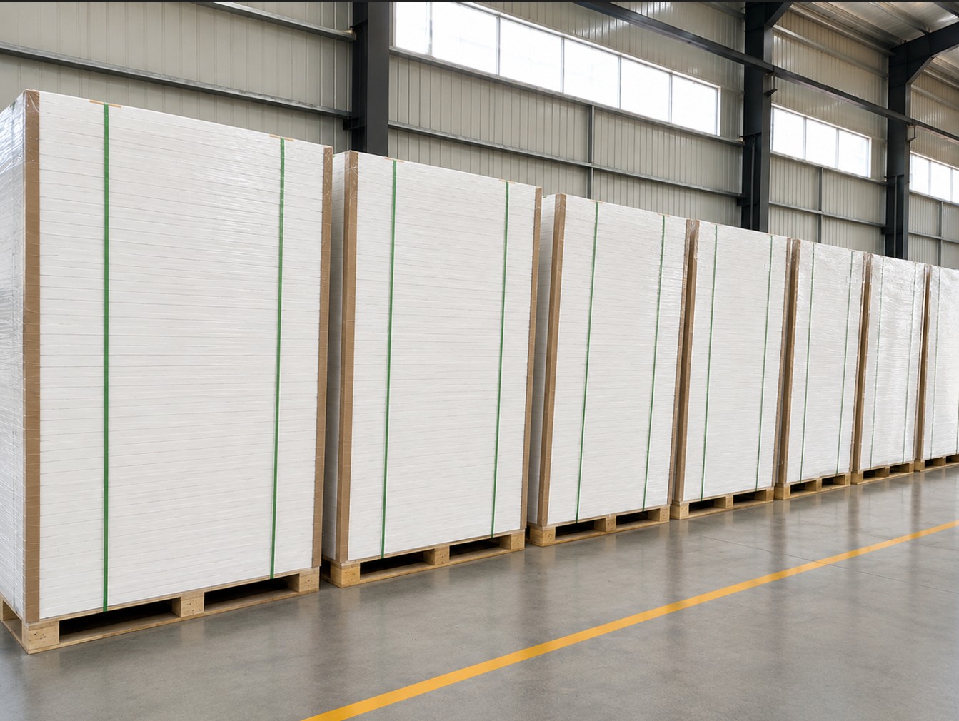 Calcium silicate board 250 in a heat treatment furnace